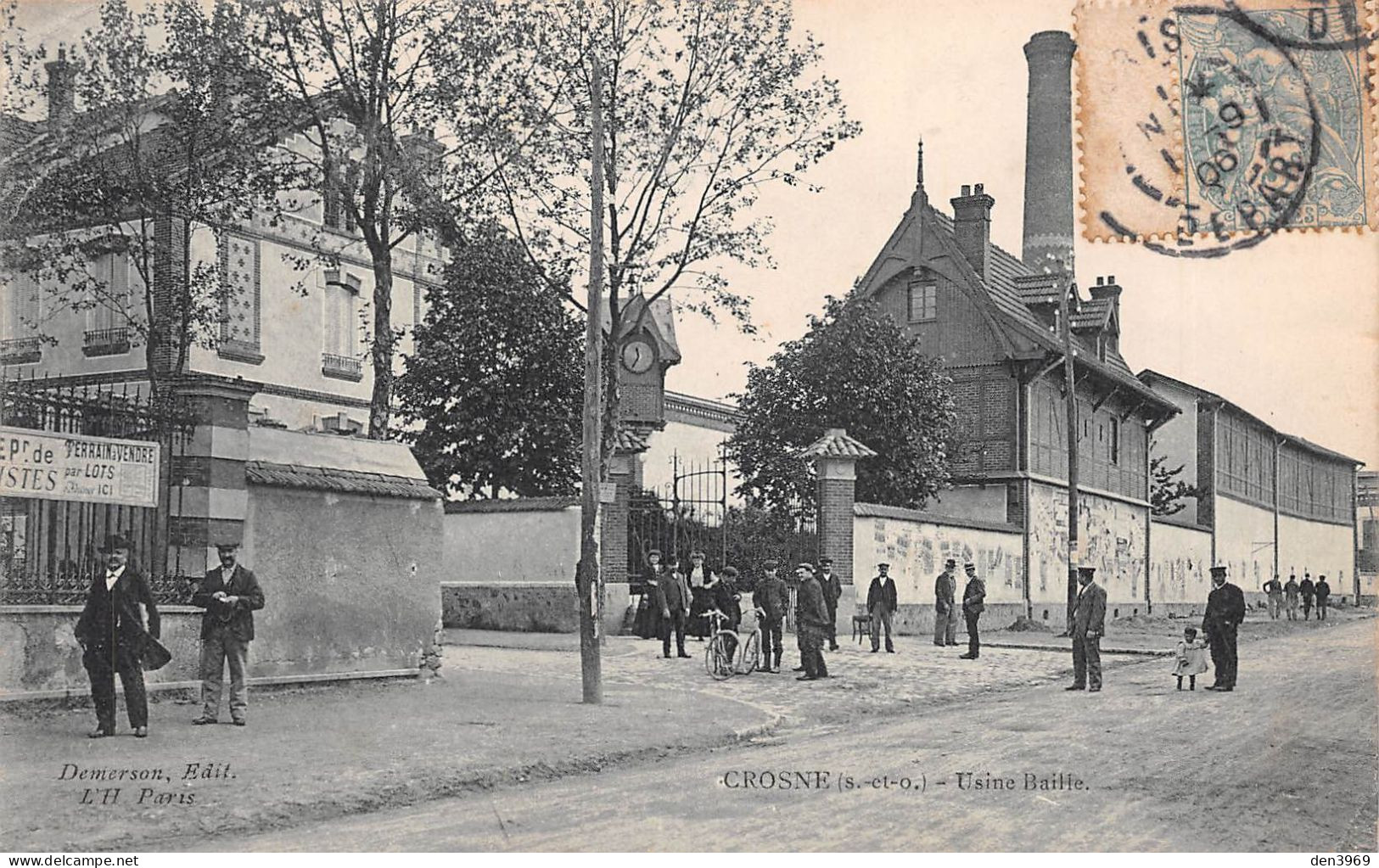 CROSNE (Essonne) - Usine Baille - Voyagé 1906 (2 Scans) Emilie Macheras, 6 Allée De Bellevue Aux Perreux - Crosnes (Crosne)