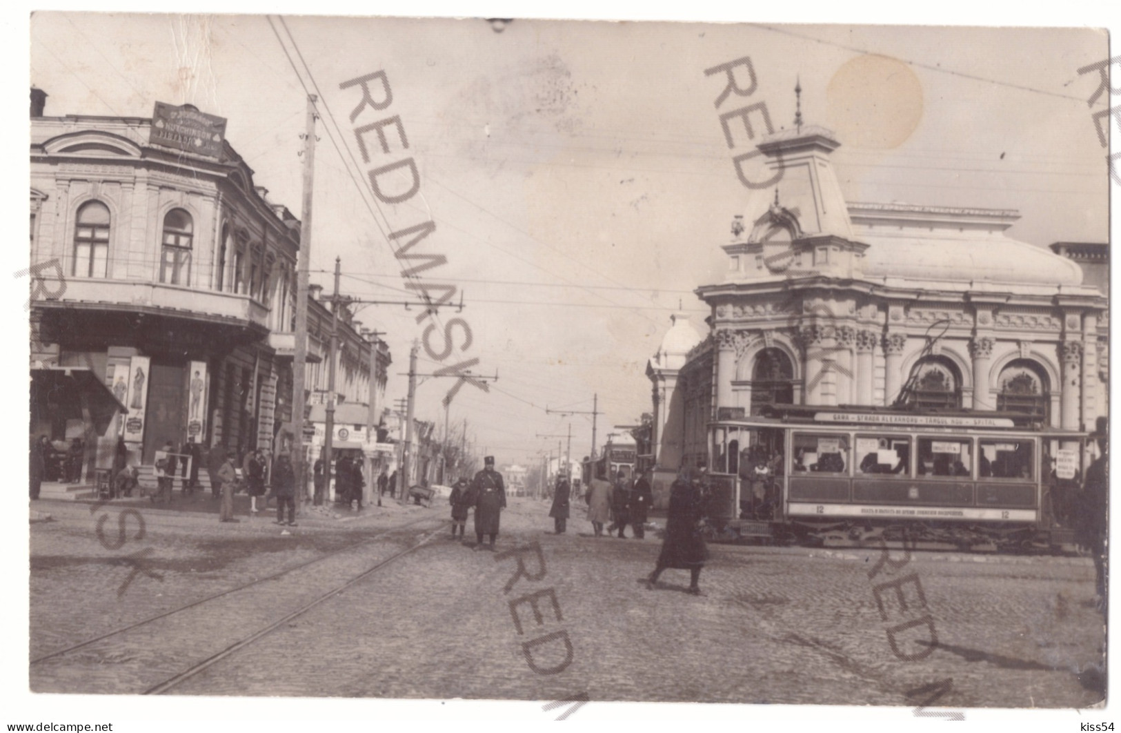 MOL 8 - 19374 CHISINAU, Market, Tramway, Moldova - Old Postcard, Real PHOTO - Used - 1930 - Moldavië