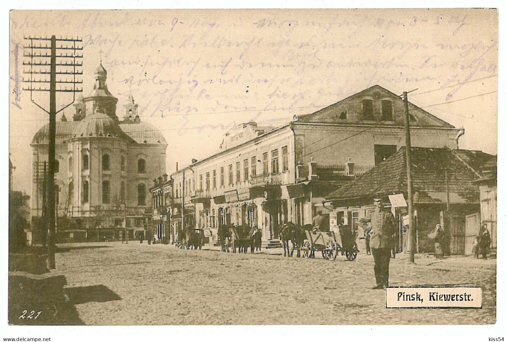 BL 10 - 8309 PINSK, Kiew Street - Old Postcard, CENSOR - Used - 1917 - Belarus