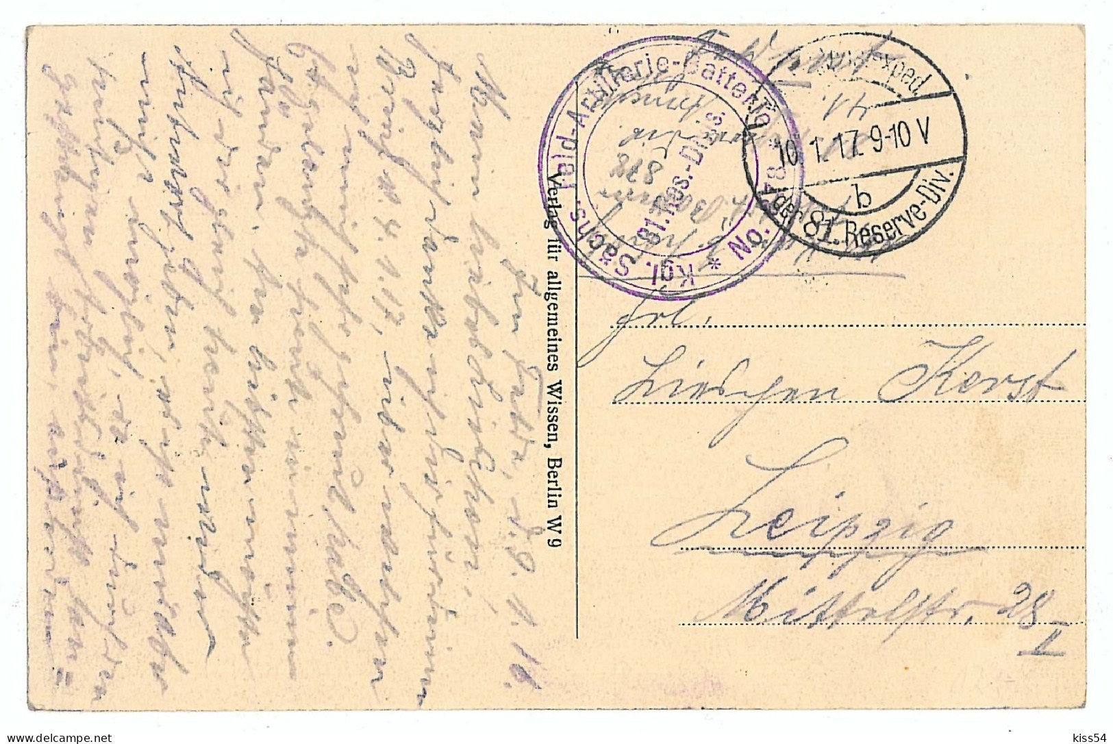 BL 10 - 8309 PINSK, Kiew Street - Old Postcard, CENSOR - Used - 1917 - Weißrussland