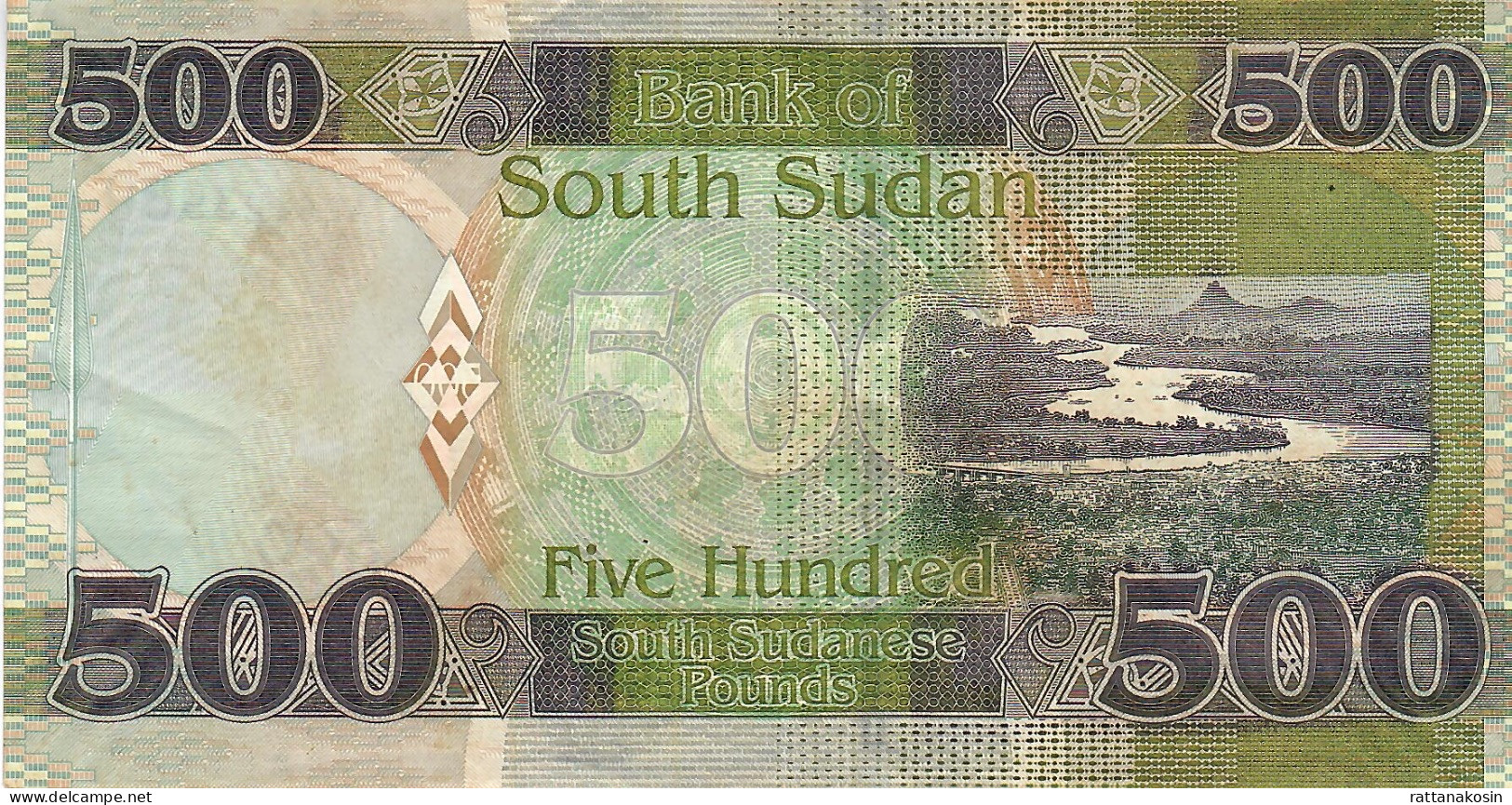 SOUTH SUDAN P16a 500 POUNDS 2018 #AE      VF NO P.h. - Sudán Del Sur