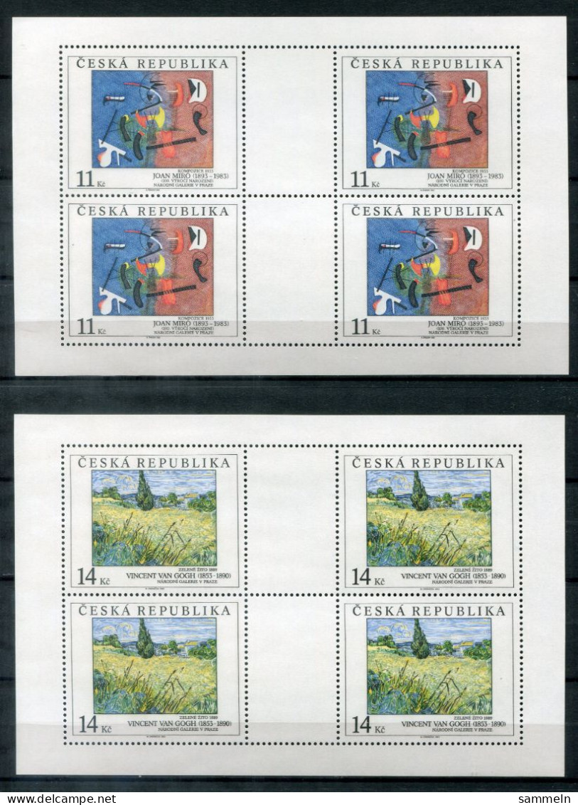 TSCHECHISCHE REPUBLIK 26-27 KB (2) Mnh - Gemälde,Paintings,Peintures,Miró,van Gogh-CZECH REPUBLIC / RÉPUBLIQUE TCHÈQUE - Blokken & Velletjes