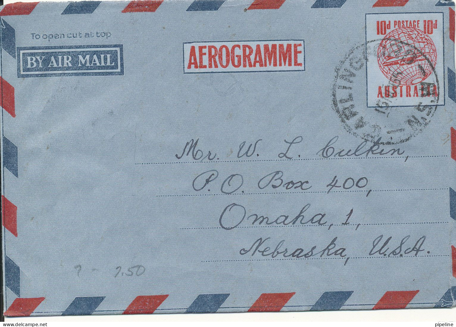 Australia Aerogramme Sent To USA Carlingford 15-11-1955 - Aérogrammes