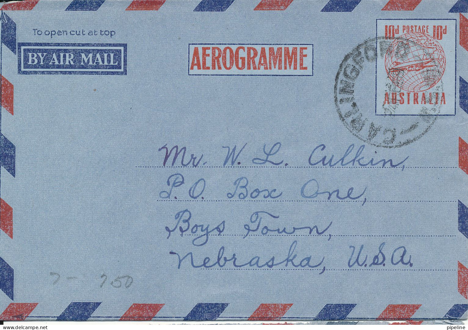 Australia Aerogramme Sent To USA Carlingford 24-2-1959 - Aerogrammi