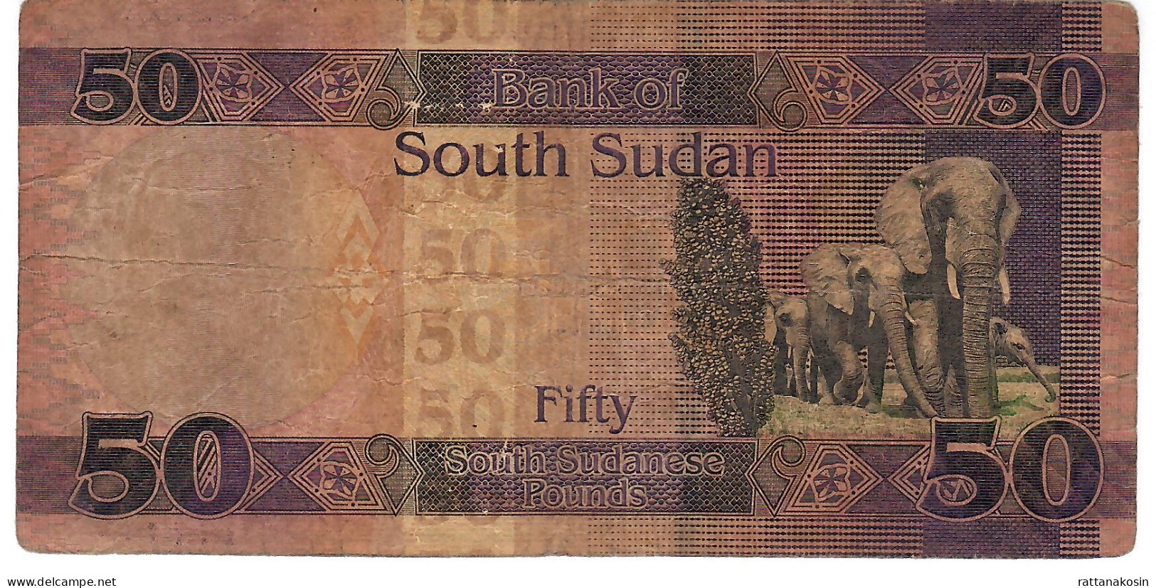 SOUTH SUDAN P16b 50 POUNDS 2016 #AG      RARE DATE   FINE  NO P.h. - Sudan Del Sud