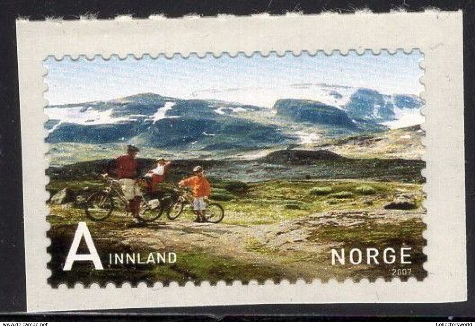 Norway 1v 2007 Tourism Mountain Biking MTB A Innland Self-Adh MNH - Unused Stamps