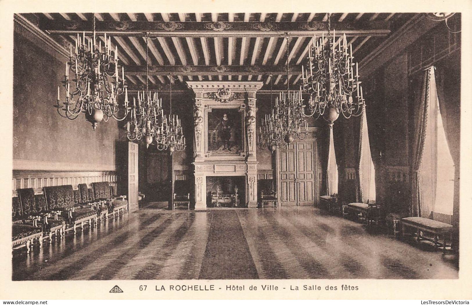 FRANCE - La Rochelle - Vue à L'intérieur De L'hôtel De Ville - La Salle Des Fêtes - Carte Postale Ancienne - La Rochelle