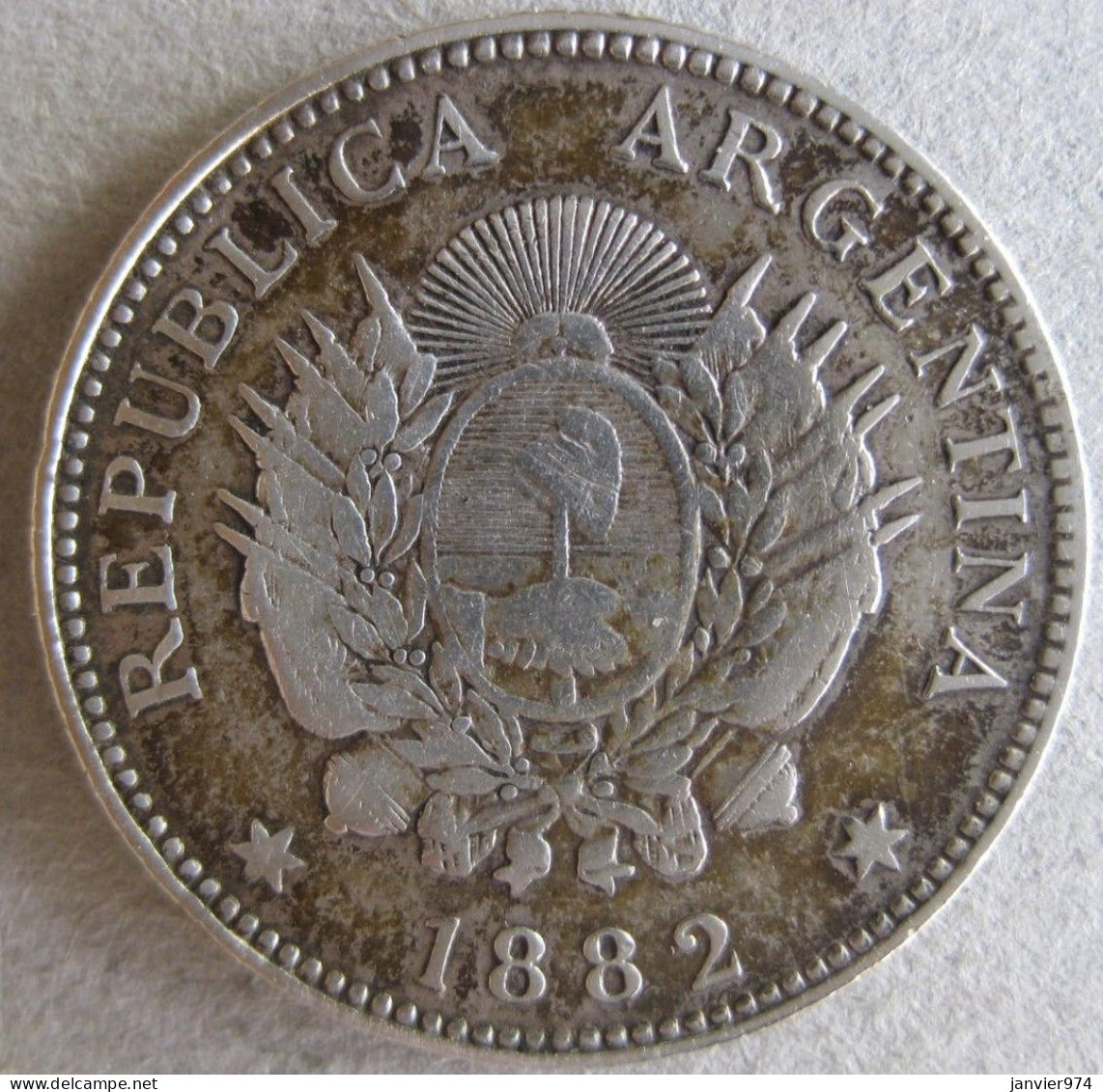 Argentine Tucuman 20 Centavos 1882 En Argent. - Argentina