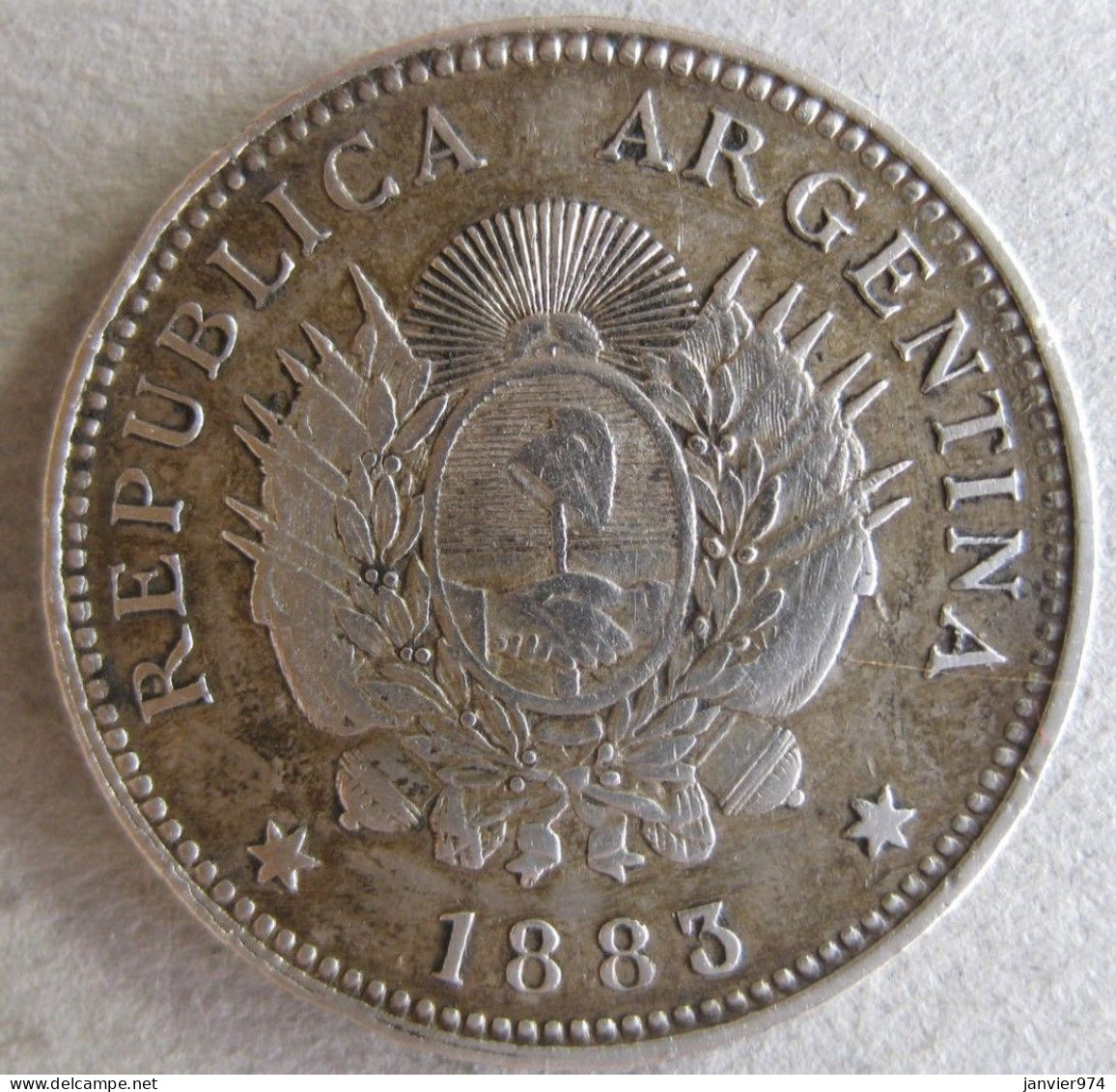 Argentine Tucuman 20 Centavos 1883  En Argent. - Argentina