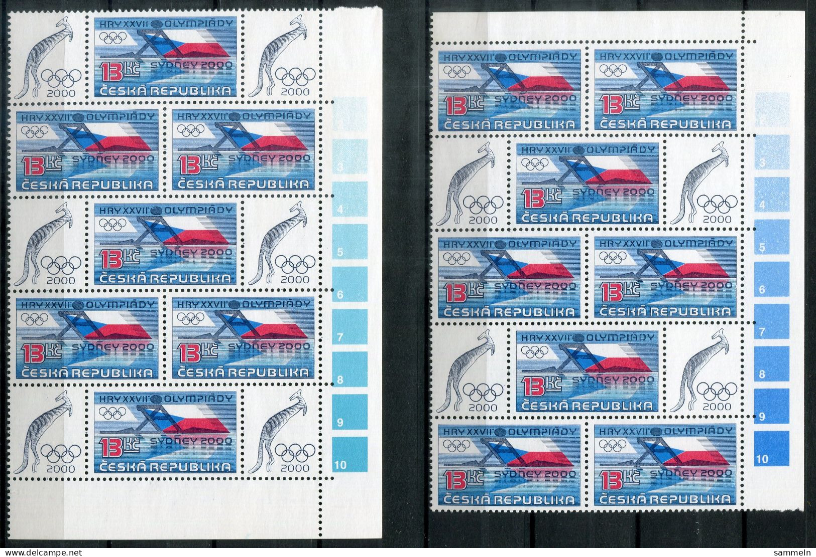 TSCHECHISCHE REPUBLIK 267 (15 Auch Zierfelder) Mnh - Olympische Spiele Sydney - CZECH REPUBLIC / RÉPUBLIQUE TCHÈQUE - Unused Stamps