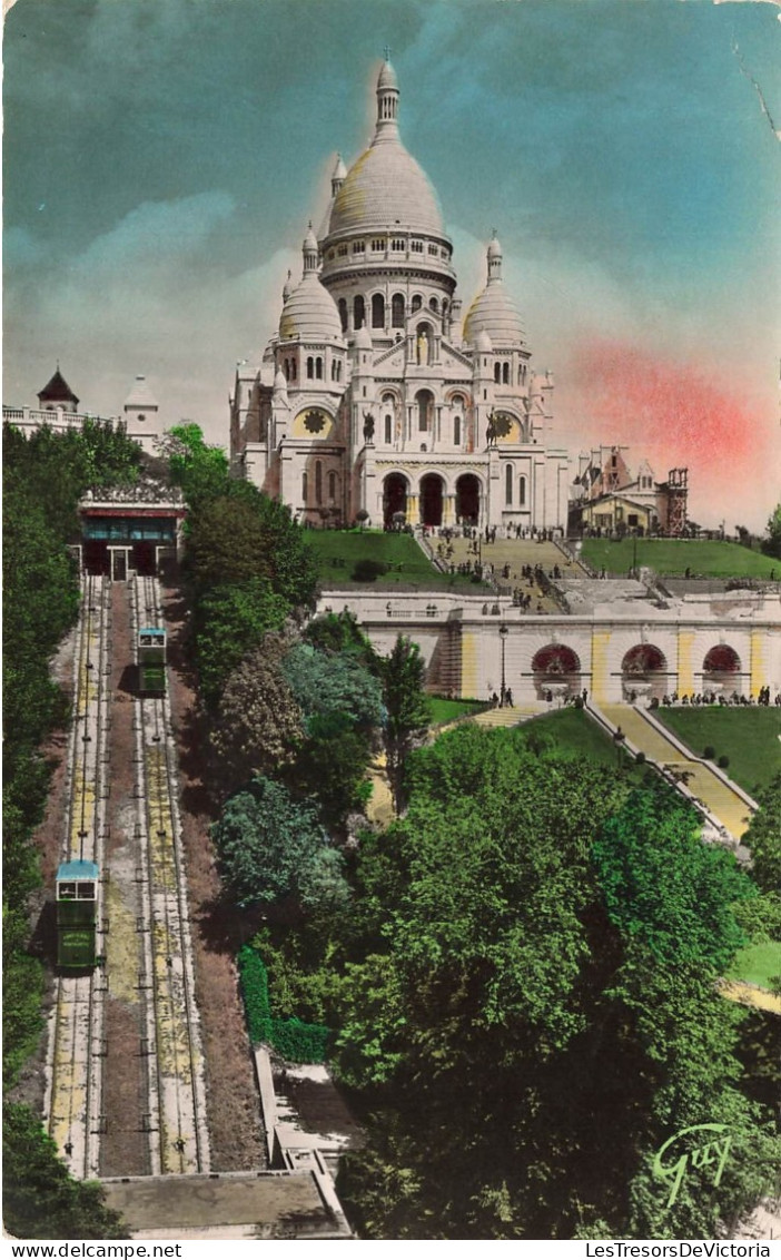 FRANCE - Vue Sur La Basilique Du Sacré Cœur De Montmartre (1876-1910) Et Le Funiculaire - Carte Postale Ancienne - Chiese