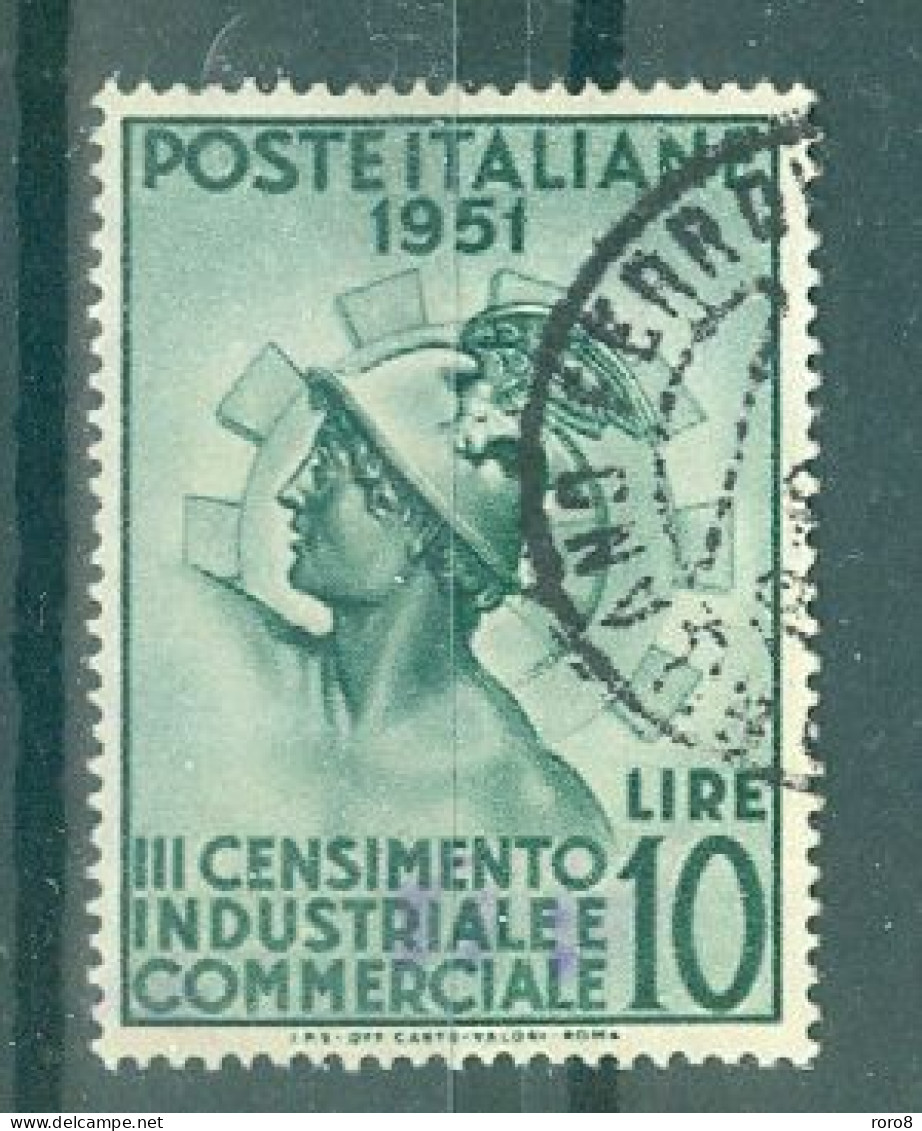 ITALIE - N°613 Oblitéré - 3° Recensement Industriel Et Commercial. - 1946-60: Used