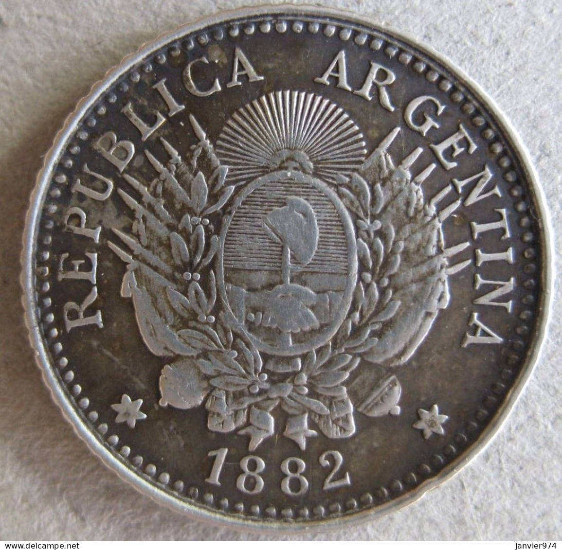 Argentine Tucuman 10 Centavos 1882  En Argent. - Argentine