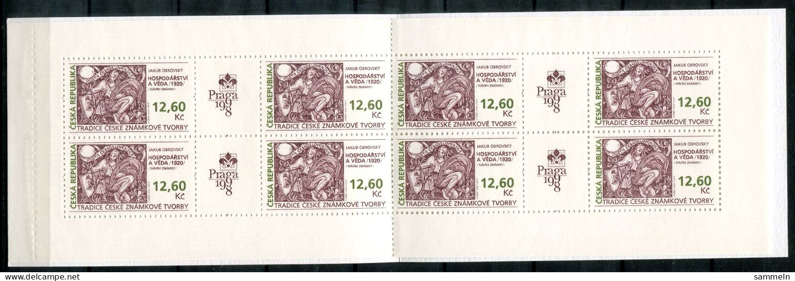 TSCHECHISCHE REPUBLIK 165 (8 In MH 52) Mnh - Briefmarkengestaltung - CZECH REPUBLIC / RÉPUBLIQUE TCHÈQUE - Ungebraucht