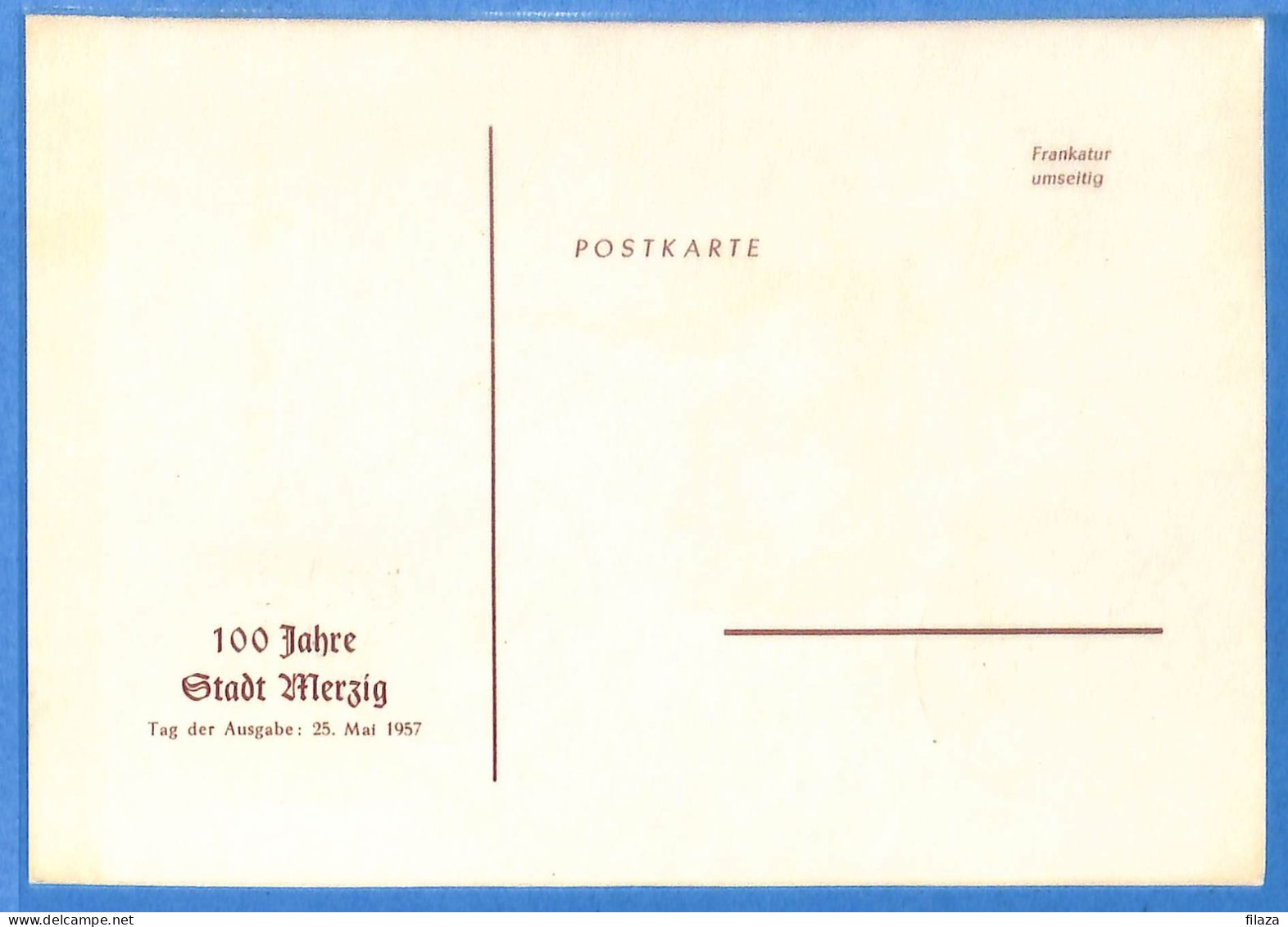 Saar - 1957 - Carte Postale FDC De Merzig - G30655 - Lettres & Documents