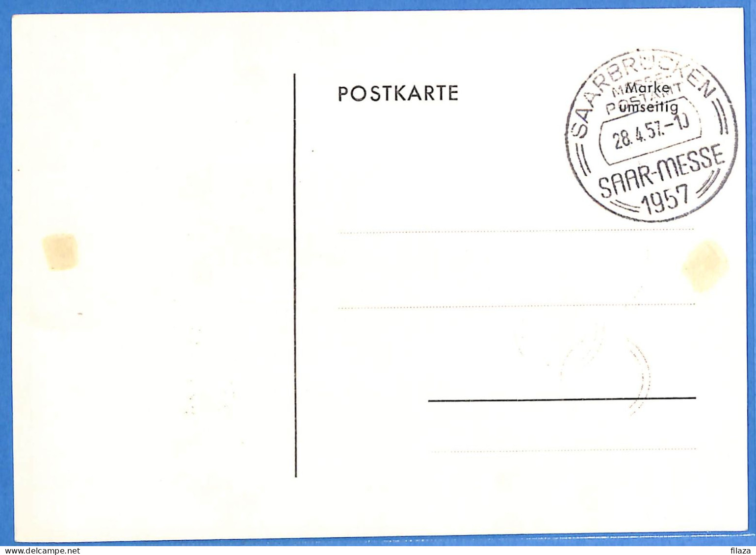 Saar - 1957 - Carte Postale FDC De Saarbrücken - G30653 - Brieven En Documenten