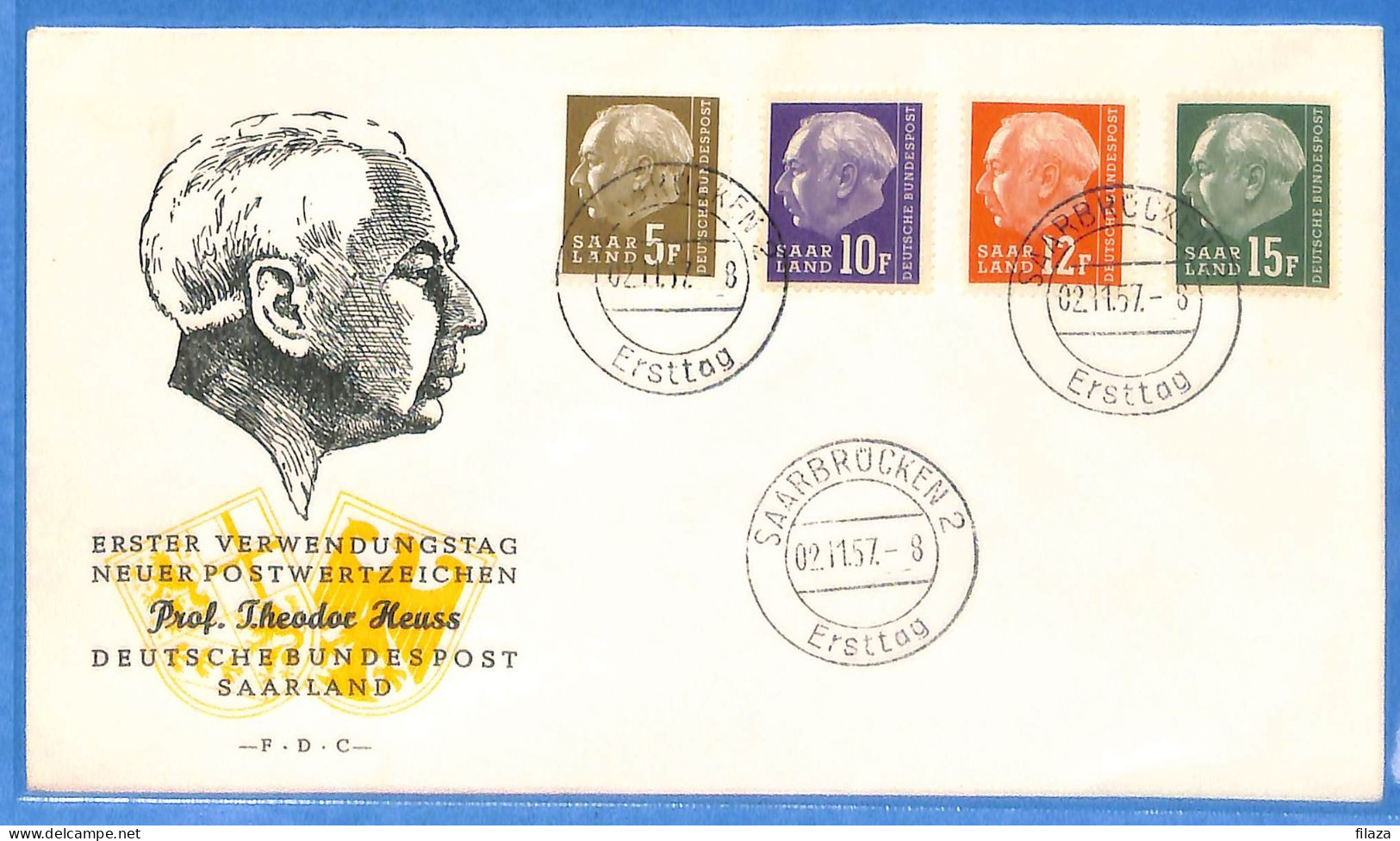 Saar - 1957 - Lettre FDC De Saarbrücken - G30636 - Lettres & Documents