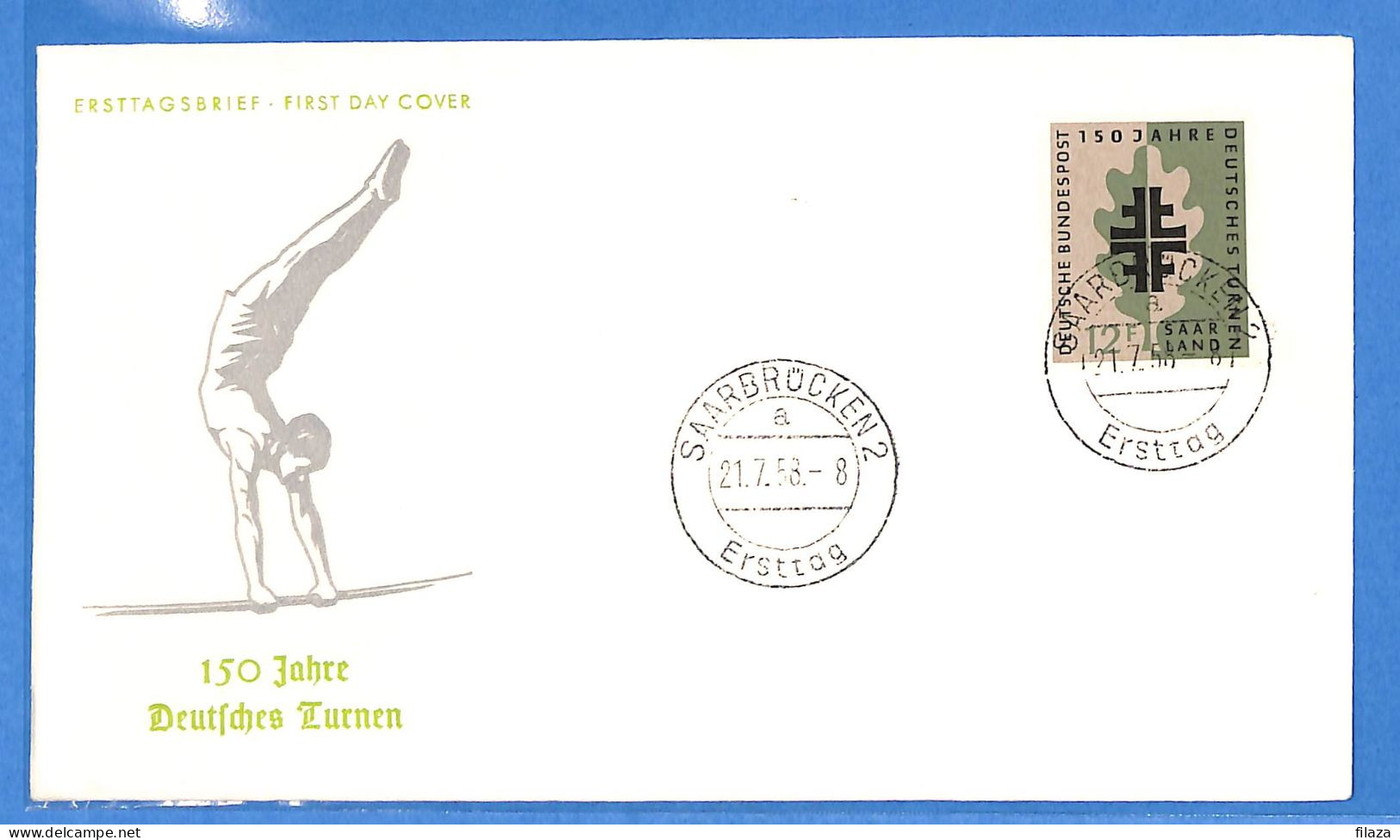 Saar - 1958 - Lettre FDC De Saarbrücken - G30629 - Storia Postale