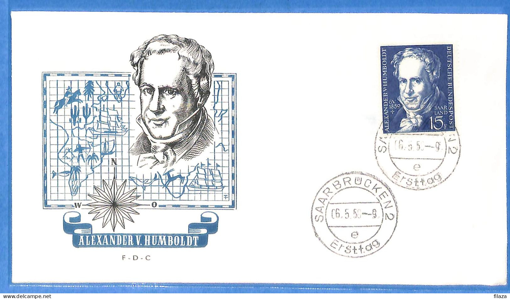 Saar - 1959 - Lettre FDC De Saarbrücken - G30628 - Brieven En Documenten