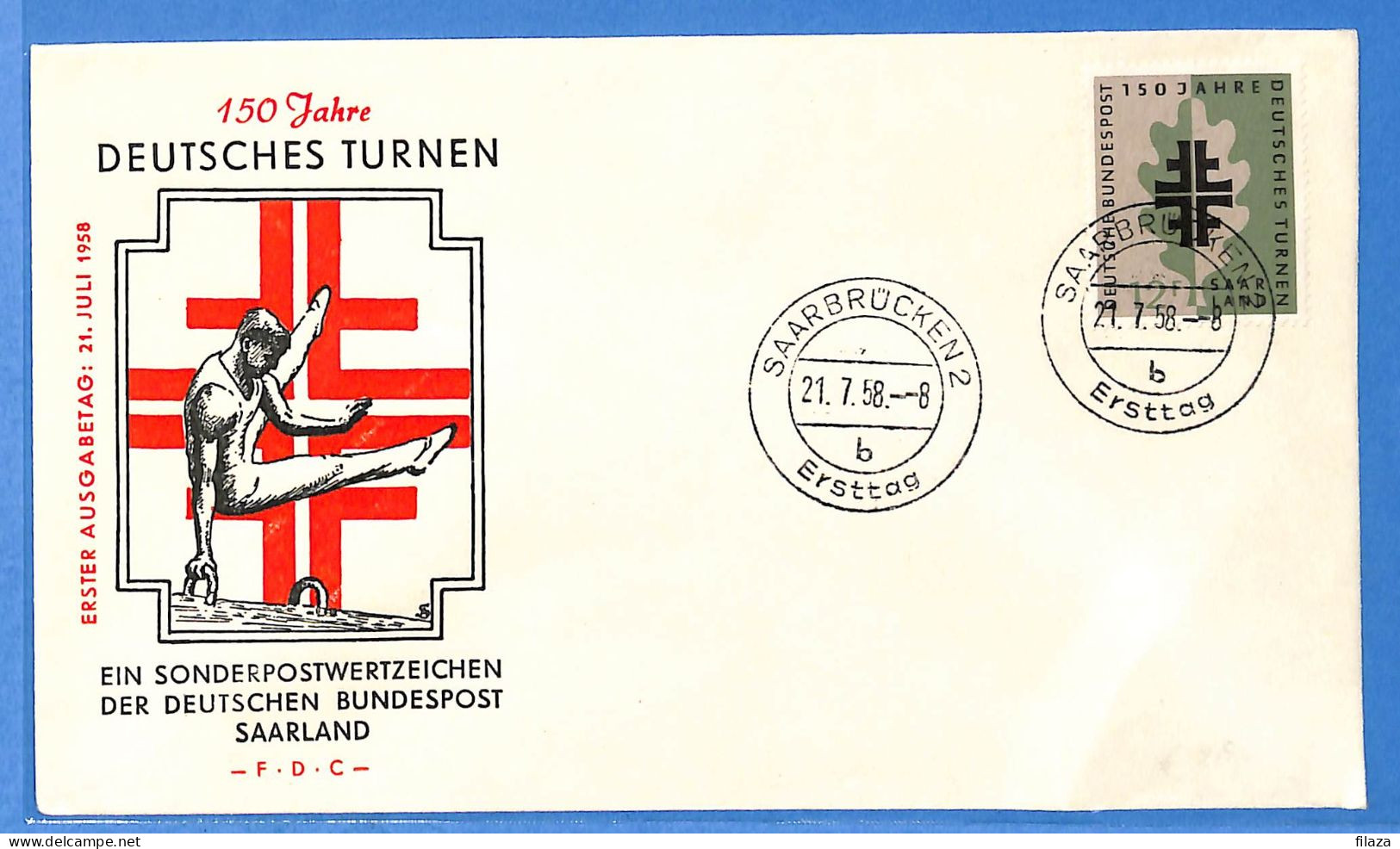 Saar - 1958 - Lettre FDC De Saarbrücken - G30622 - Covers & Documents