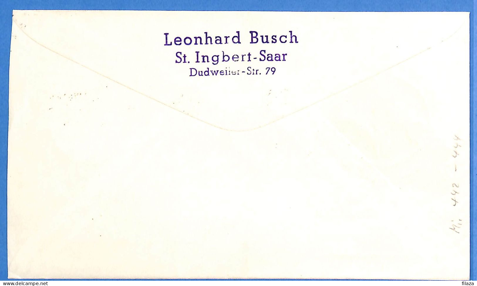 Saar - 1958 - Lettre Einschreiben FDC De Saarbrücken - G30597 - Briefe U. Dokumente