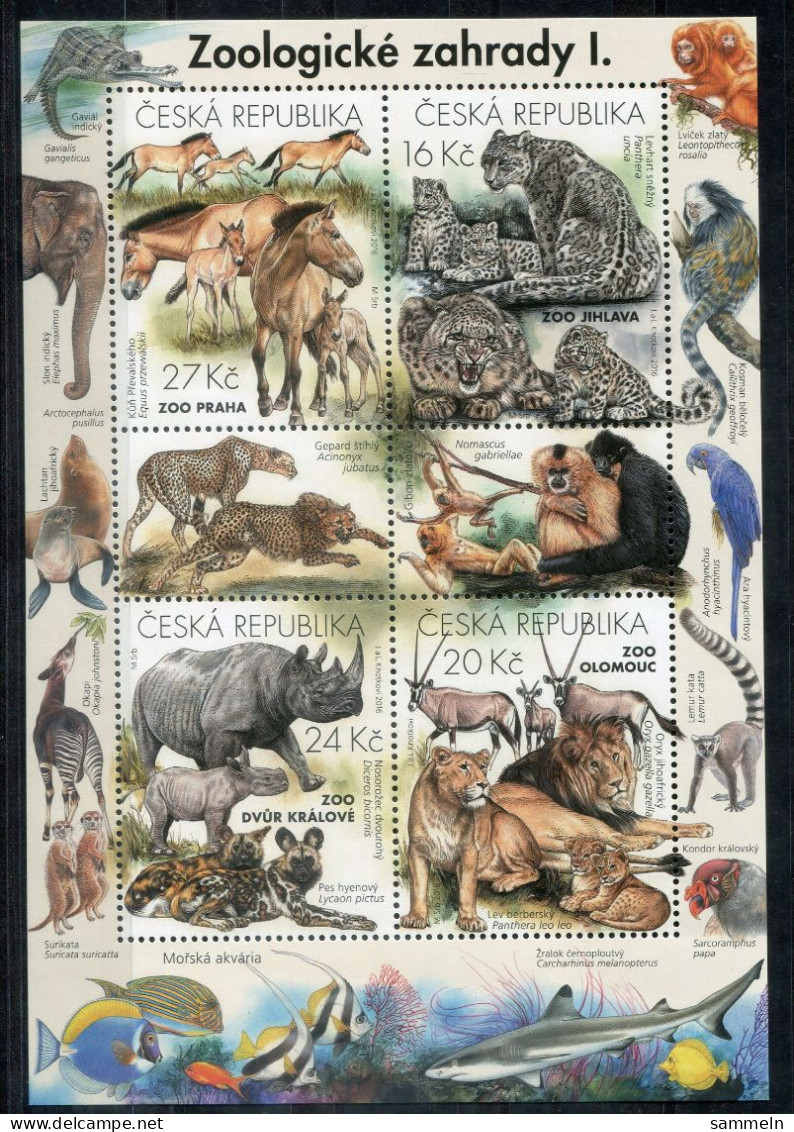 TSCHECHISCHE REPUBLIK Block 61, Bl.61 Mnh - Tiere, Animals, Animaux, Zoo - CZECH REPUBLIC / RÉPUBLIQUE TCHÈQUE - Blocs-feuillets