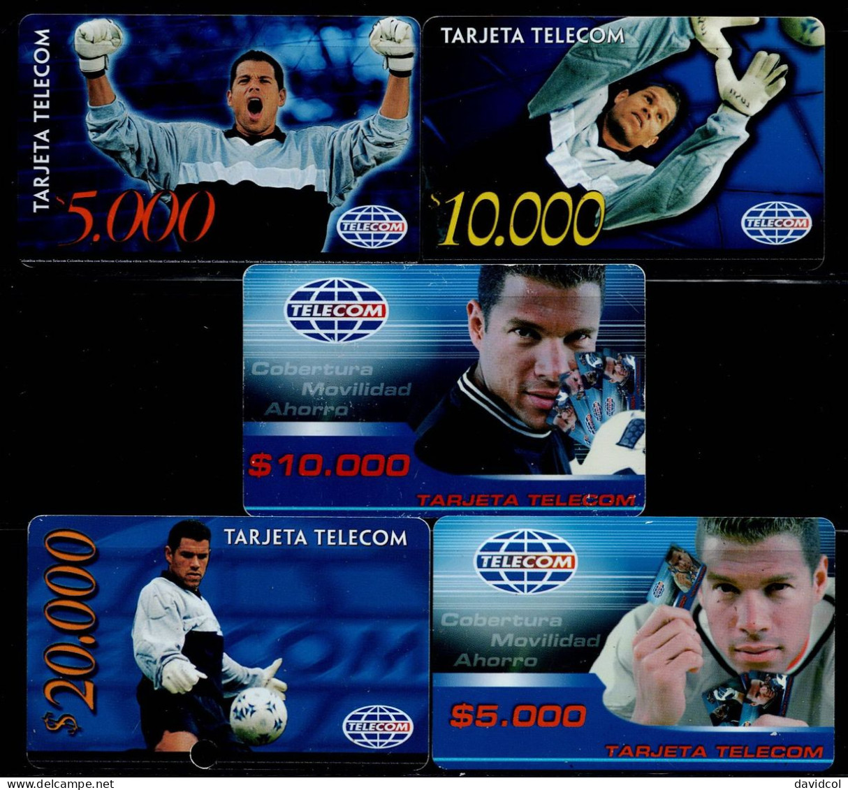 TT48-COLOMBIA PREPAID CARDS - 2001 - USED - TELECOM - OSCAR CORDOBA -SOCCER - Kolumbien