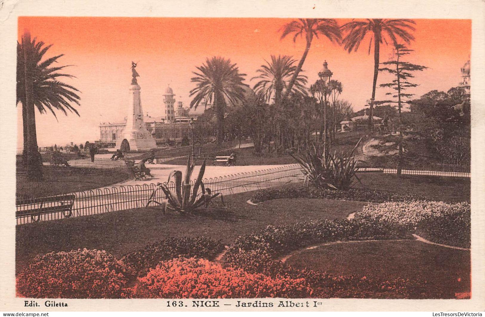 FRANCE - Nice - Vue Générale Sur Les Jardins Albert I Er - Vue Au Loin D'une Statue - Carte Postale Ancienne - Parks, Gärten