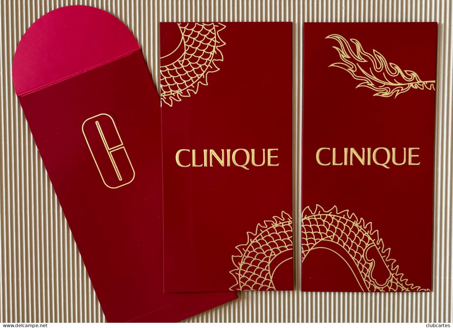 CC Chinese Lunar New Year "1 EX. ! CLINIQUE X 2 " Red Pockets RED CNY 2024 - Modernes (à Partir De 1961)