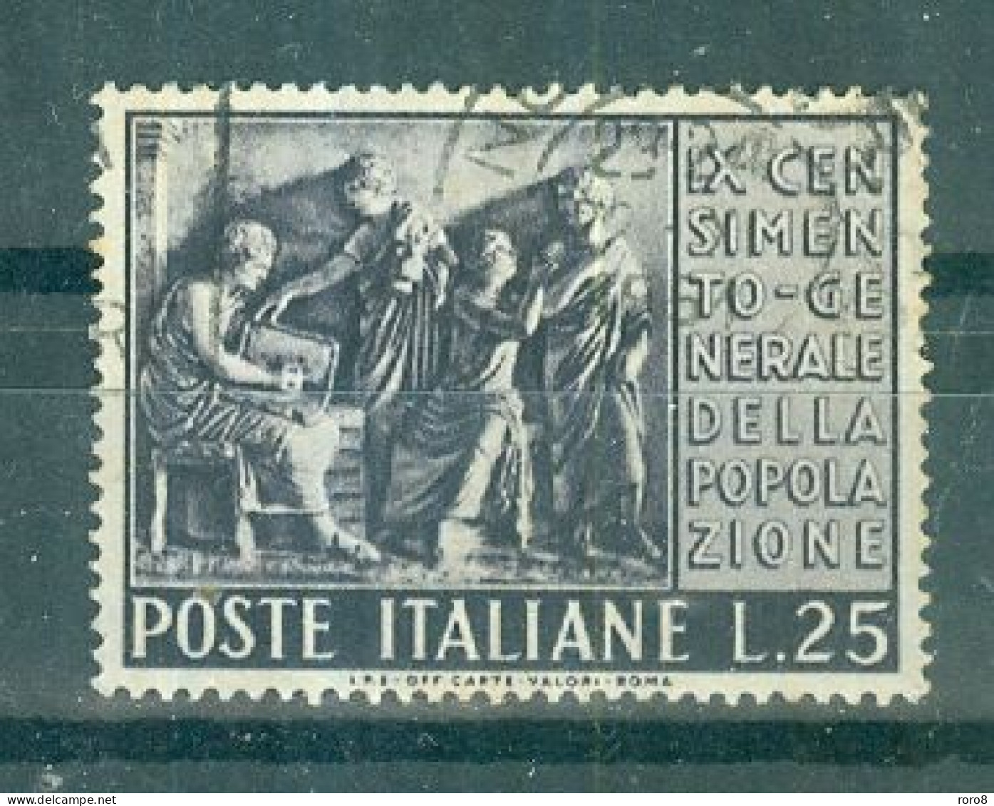 ITALIE - N°614 Oblitéré - 9° Recensement Général De La Population. - 1946-60: Used