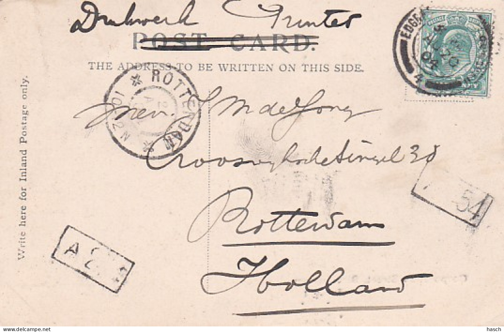 3834	153	Birmingham, Corporation Street (postmark 1904) (little Crease Corners) - Birmingham