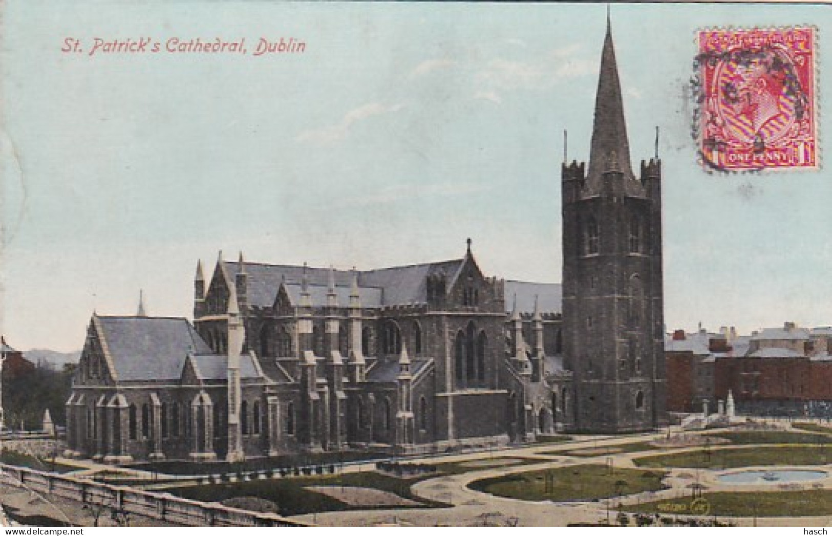 3834	163	Dublin, St Patricks Cathedral 1919 (left Side Crease) - Dublin