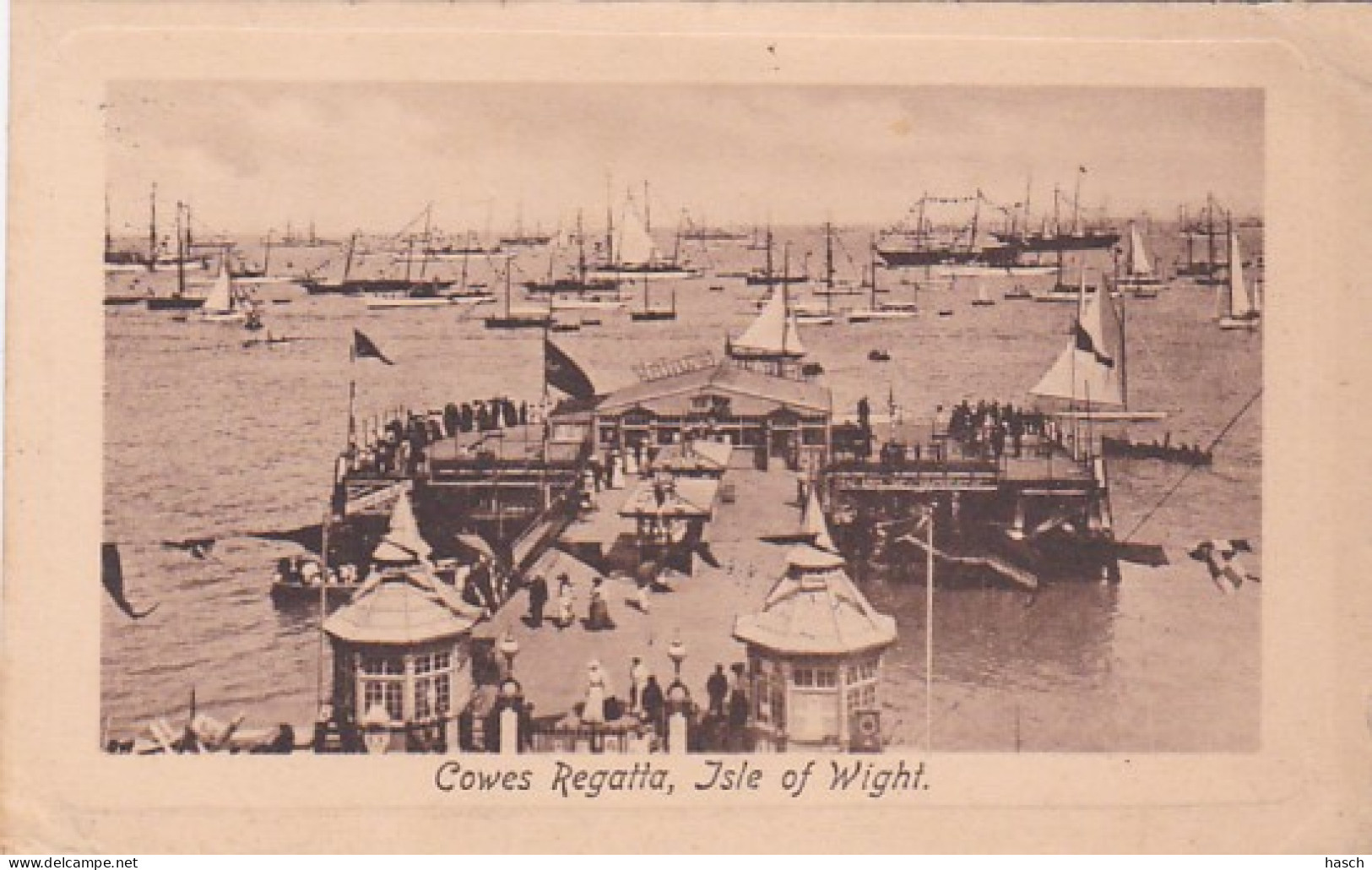 3834	167	Isle Of Wight, Cowes Regatta (postmark 1913) (see Corners) - Cowes