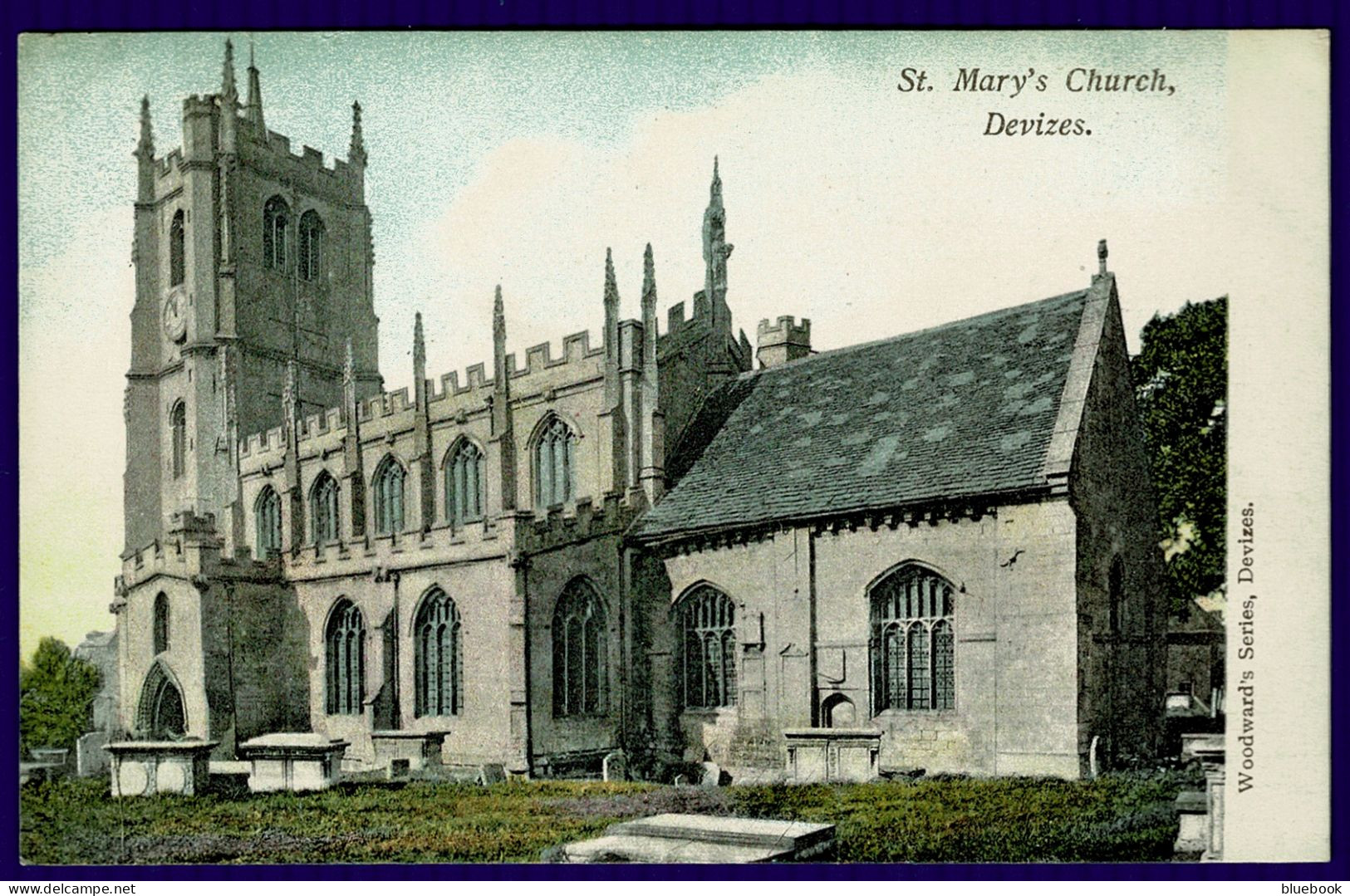 Ref 1635 - Early Postcard - St Mary's Church - Devizes Wiltshire - Sonstige & Ohne Zuordnung