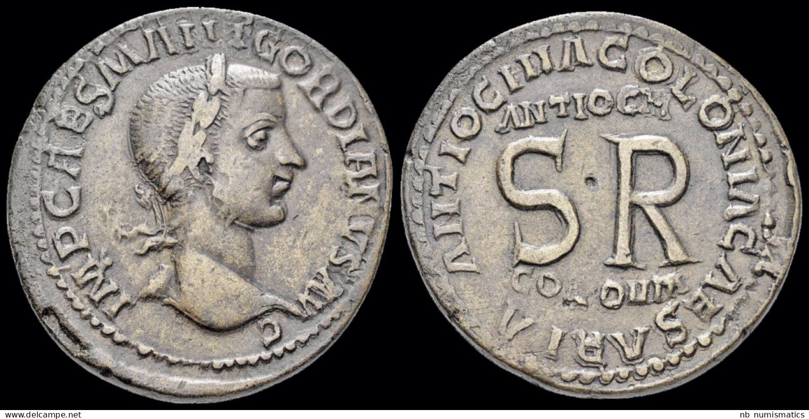 Pisidia Antiochia Gordian III AE Medallion Large S  R - Province