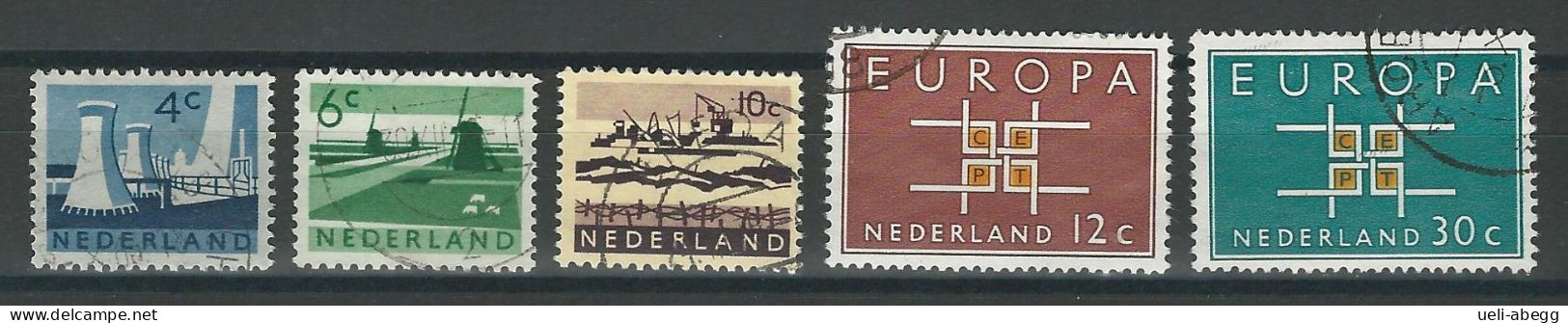 Niederlande NVPH 792-94, 800-01 , Mi 784, 790, 800, 806-07 O - Gebraucht