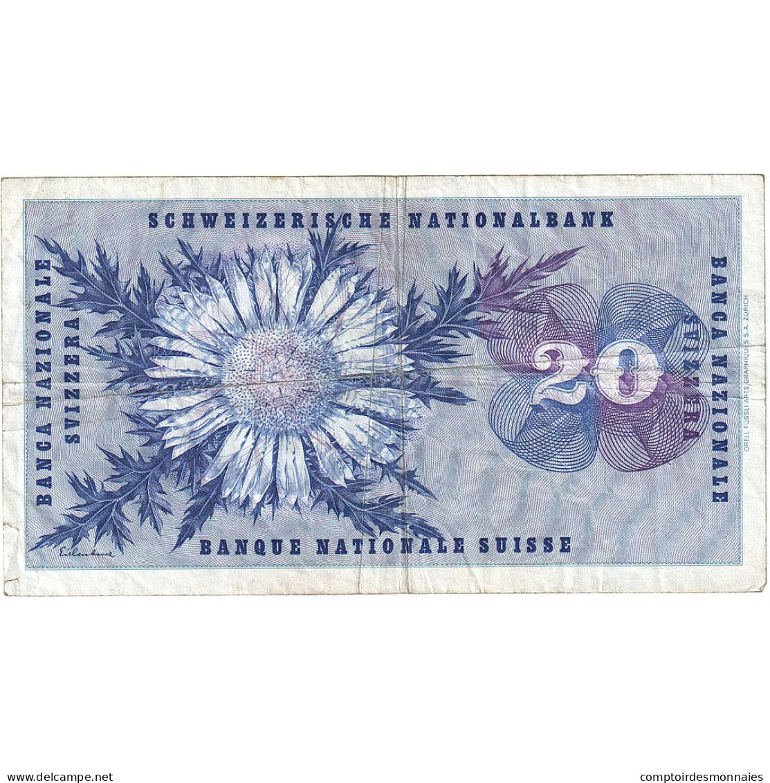 Billet, Suisse, 20 Franken, 1974, 1974-02-07, KM:46v, TB+ - Zwitserland