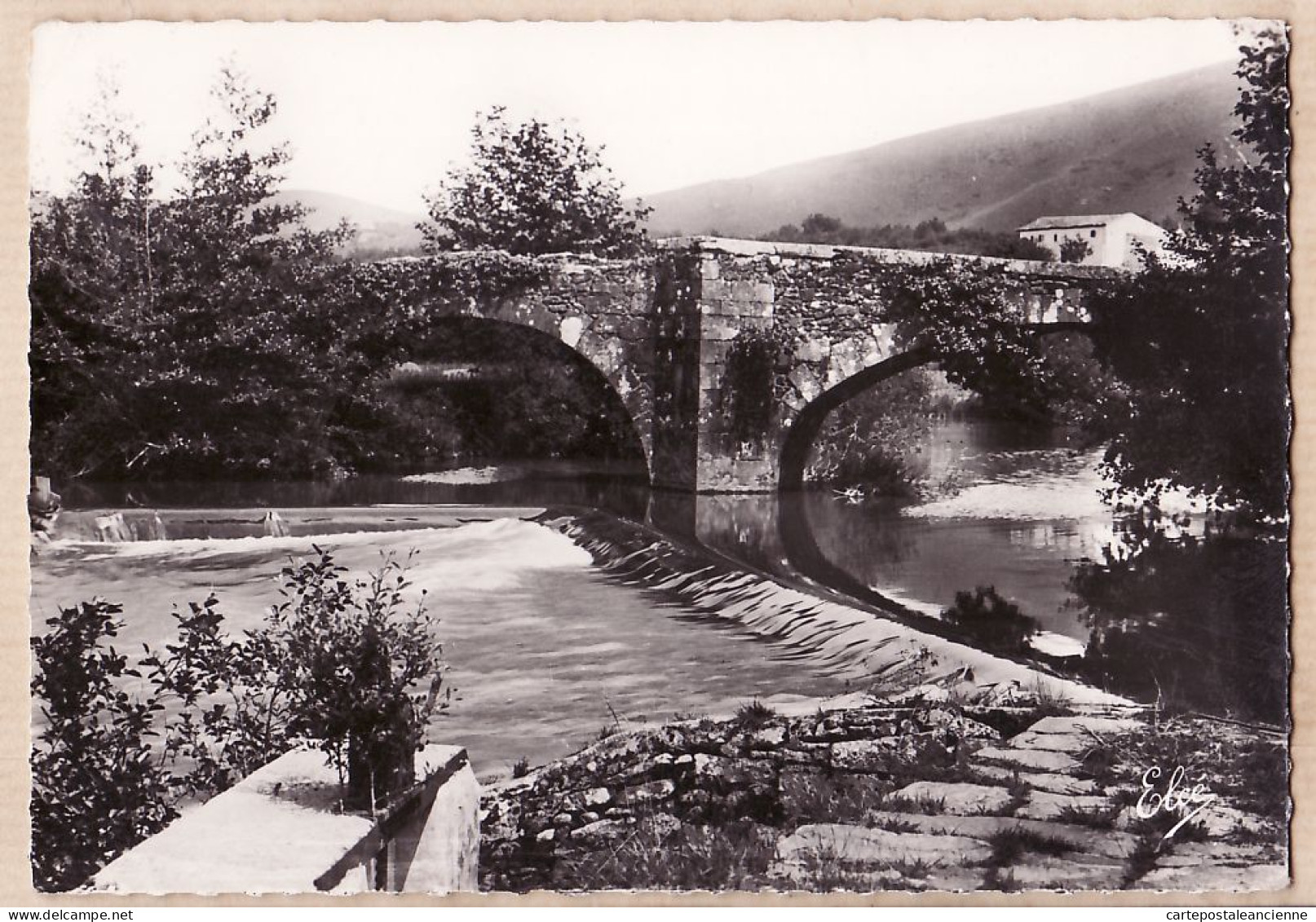 20781 / ⭐ ◉ CHATAGNEAU 10219 - ASCAIN Chaussée PAYS BASQUE (64) Vieux Pont Romain 03.06.1952 Véritable Photo Bromure - Ascain