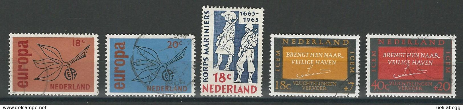 Niederlande NVPH 847-48, 855-57 , Mi 848-49, 855-57 O - Gebraucht
