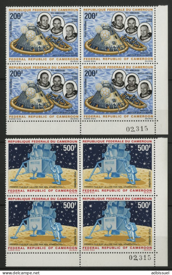 CAMEROUN POSTE AERIENNE PA N° 146 + 147 Neufs Sans Charnière ** MNH Bloc De Quatre Cote 80 € TB - Cameroun (1960-...)