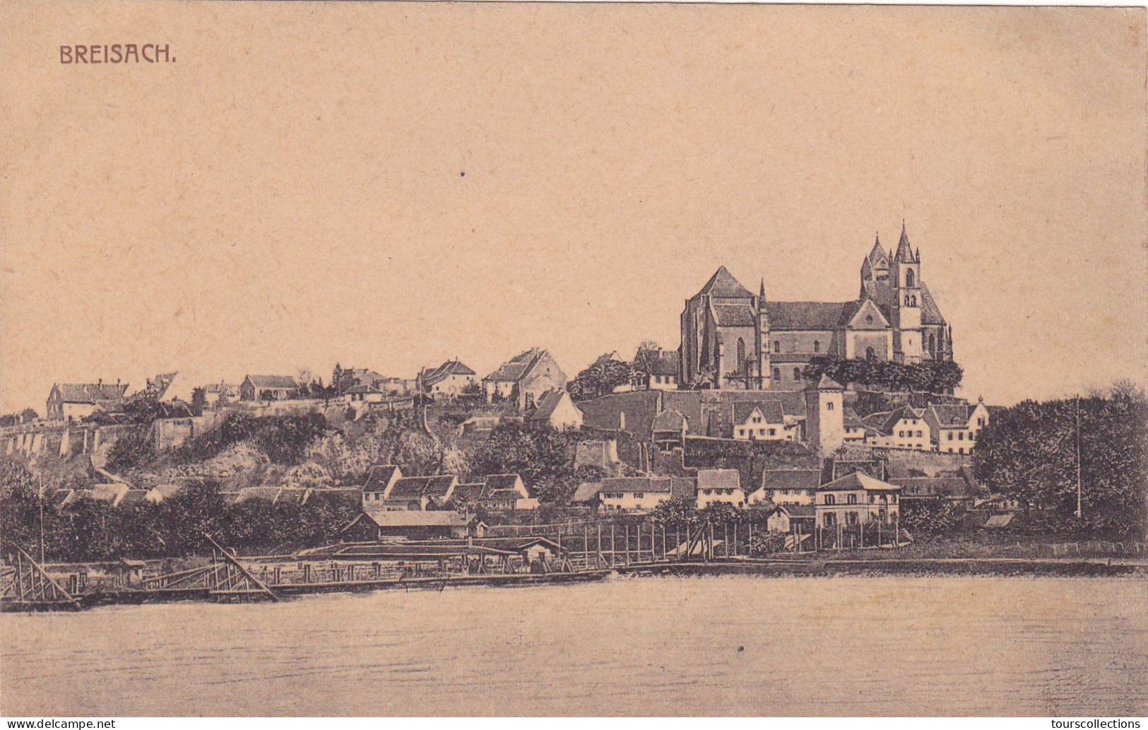 CPA ALLEMAGNE - BREISACH Am Rhein - Munster - Vieux Brisach Et La Collégiale St Etienne Vue Depuis Le Rhin - Breisach