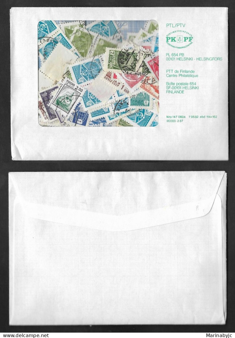 SE)1980 FINLAND, COVER WITH VARIETY OF STAMPS FROM RUSSIA, FROM THE FINNISH PHILATELIC CENTER, VF - Usados