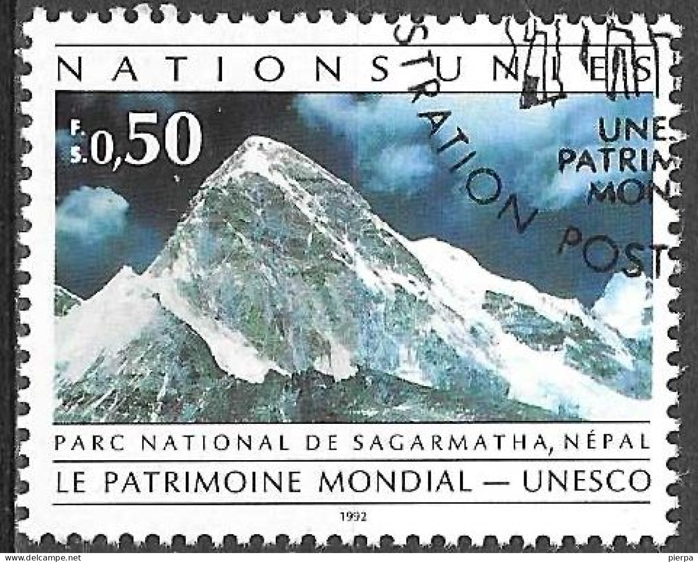 O.N.U. GENEVE - 1992 - PARCO NEPALESE DI SAGARMATHA - USATO (YVERT 222 - MICHEL 210) - Oblitérés