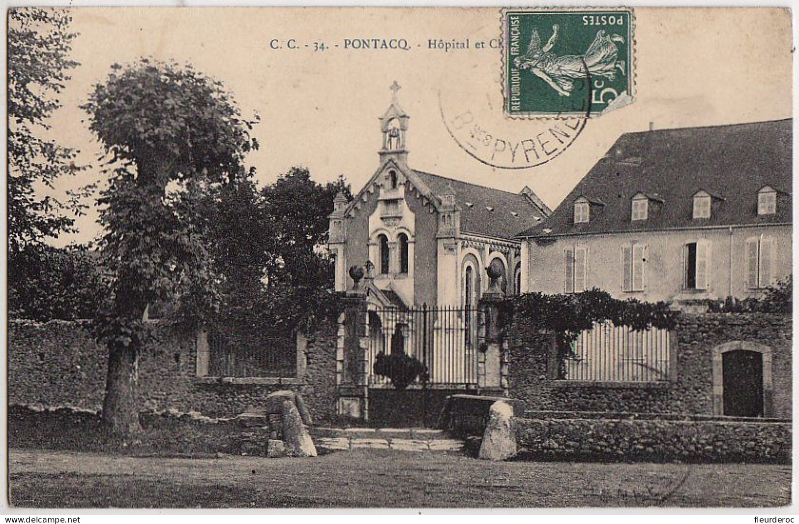 64 - B55774CPA - PONTACQ - Hopital Et Chapelle - Très Bon état - PYRENEES-ATLANTIQUES - Pontacq