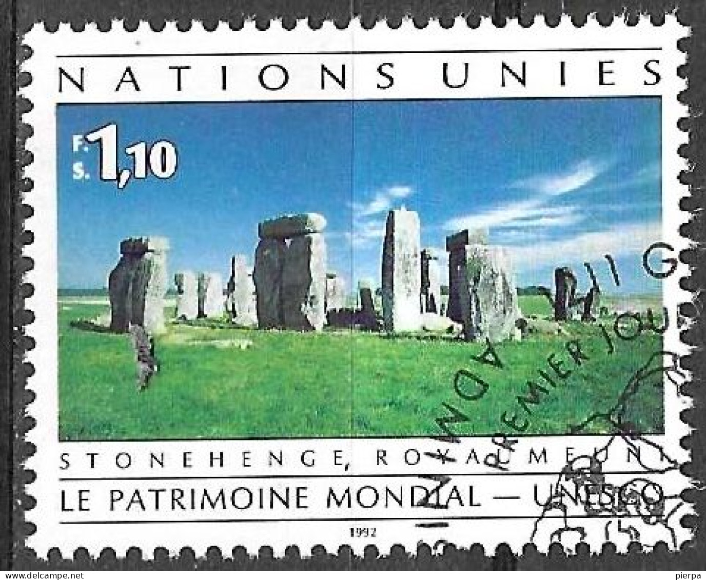 O.N.U. GENEVE - 1992 - STONEHENGE - USATO (YVERT 223 - MICHEL 211) - Used Stamps