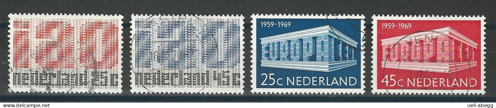 Niederlande NVPH 918-19, 925-26 , Mi 912-13, 920-21 O - Used Stamps