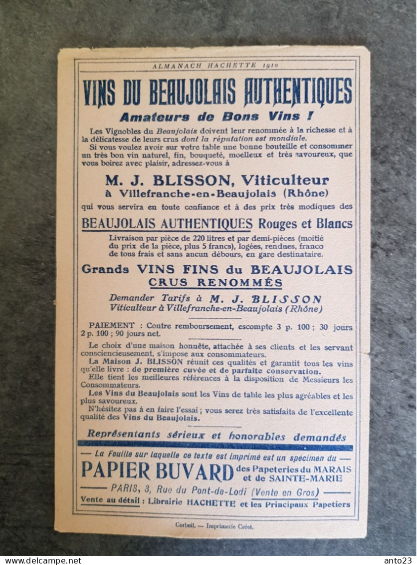 Buvard Sur Le Vin Du Beaujolais Authentiques - Levensmiddelen