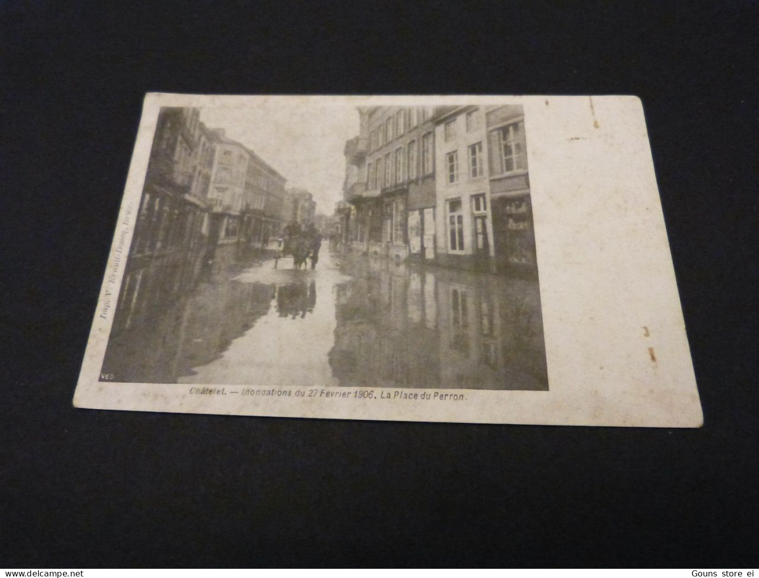 BC30-9 Cpa Châtelet Place Du Perron Inondations 1906 - Chatelet