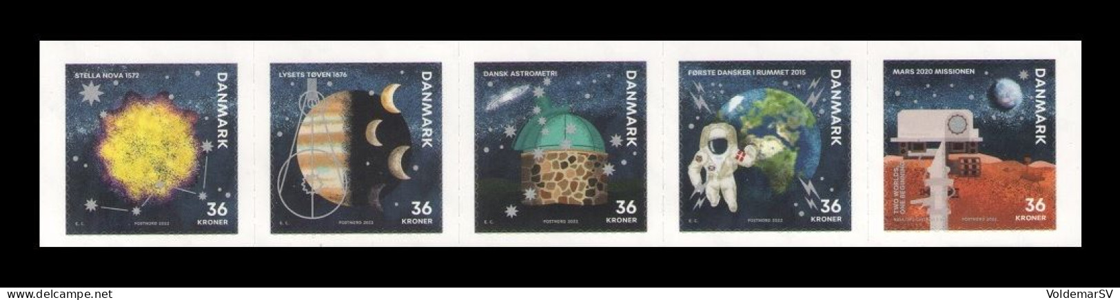 Denmark 2022 Mih. 2063/67 Great Danish Achievements In The Field Of Astronomy And Space MNH ** - Nuevos