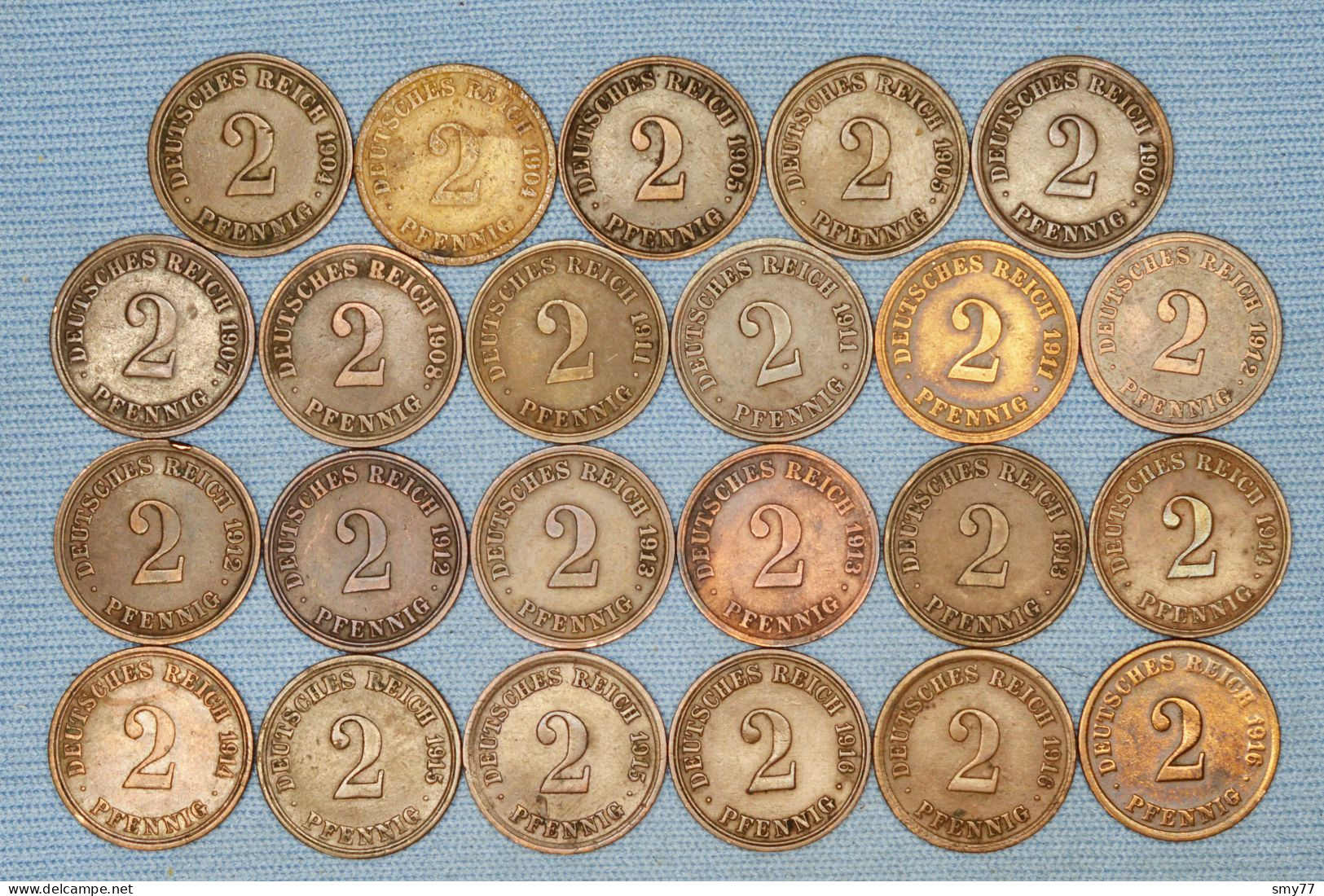 Deutsches Reich  2 Pfennig • 1904 - 1916 •  23 X  ► ALL DIFFERENT ◄ High Grades Incl. Scarcer Items • [24-295] - Sammlungen